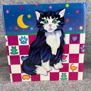 ✅Vintage 1988 Lisa Frank 3 Ring Binder 2.5 Inch Black Cat Motive